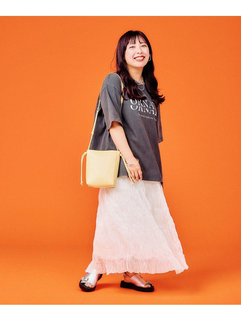 しゅりプロデュース/ロゴT&チュールスカートセット/498317 GLOBAL WORK グローバルワーク スカート ロング・マキシスカート ブラウン ホワイト【送料無料】[Rakuten Fashion] globalwork-10023404 GLOBAL WORK/グローバルワーク サンプル画像2