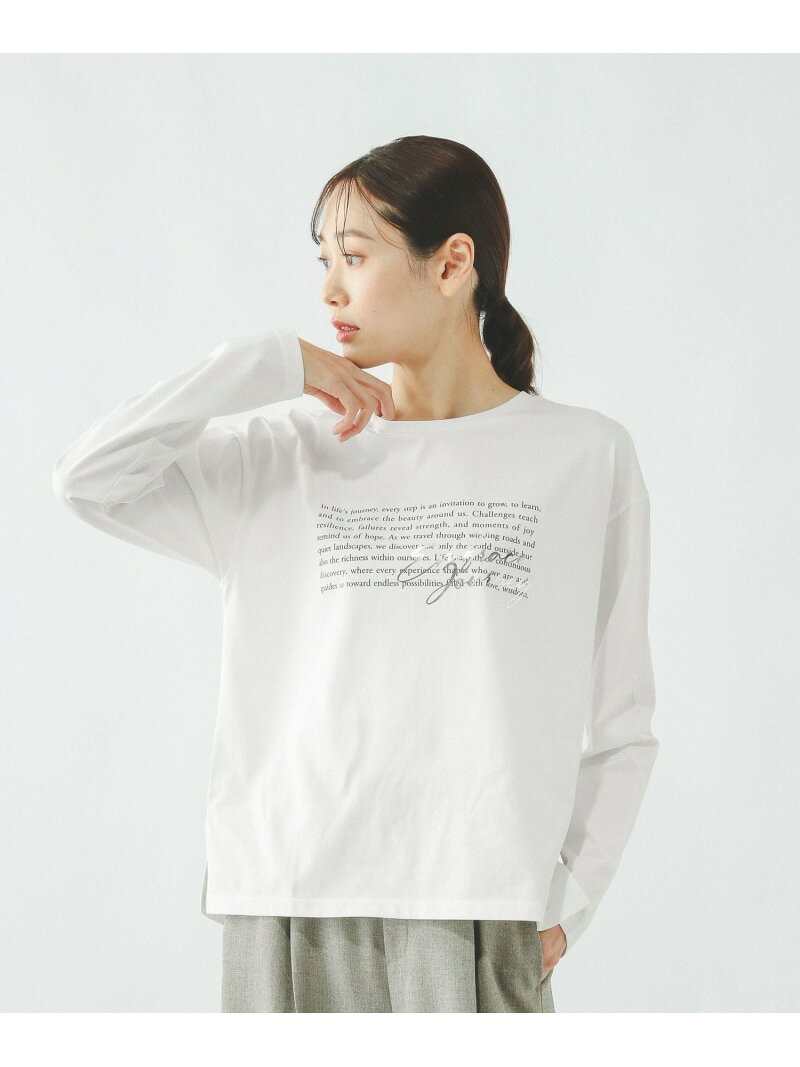 リッチクリーンプリントロンT/636710 GLOBAL WORK グローバルワーク トップス カットソー・Tシャツ ホワイト ブラック【送料無料】[Rakuten Fashion] globalwork-10022792 GLOBAL WORK/グローバルワーク サンプル画像3