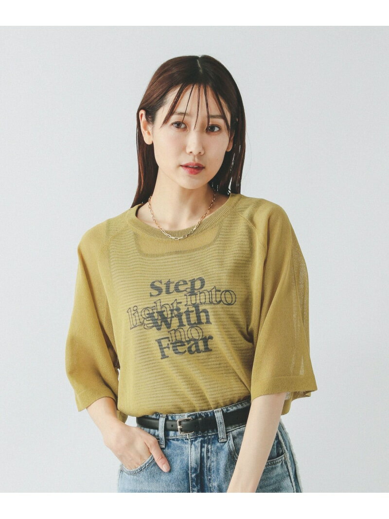 【SALE／50%OFF】シアーニットプリント半袖/459952 GLOBAL WORK グローバルワーク トップス ニット【RBA_E】[Rakuten Fashion] globalwork-10021230 GLOBAL WORK/グローバルワーク サンプル画像3