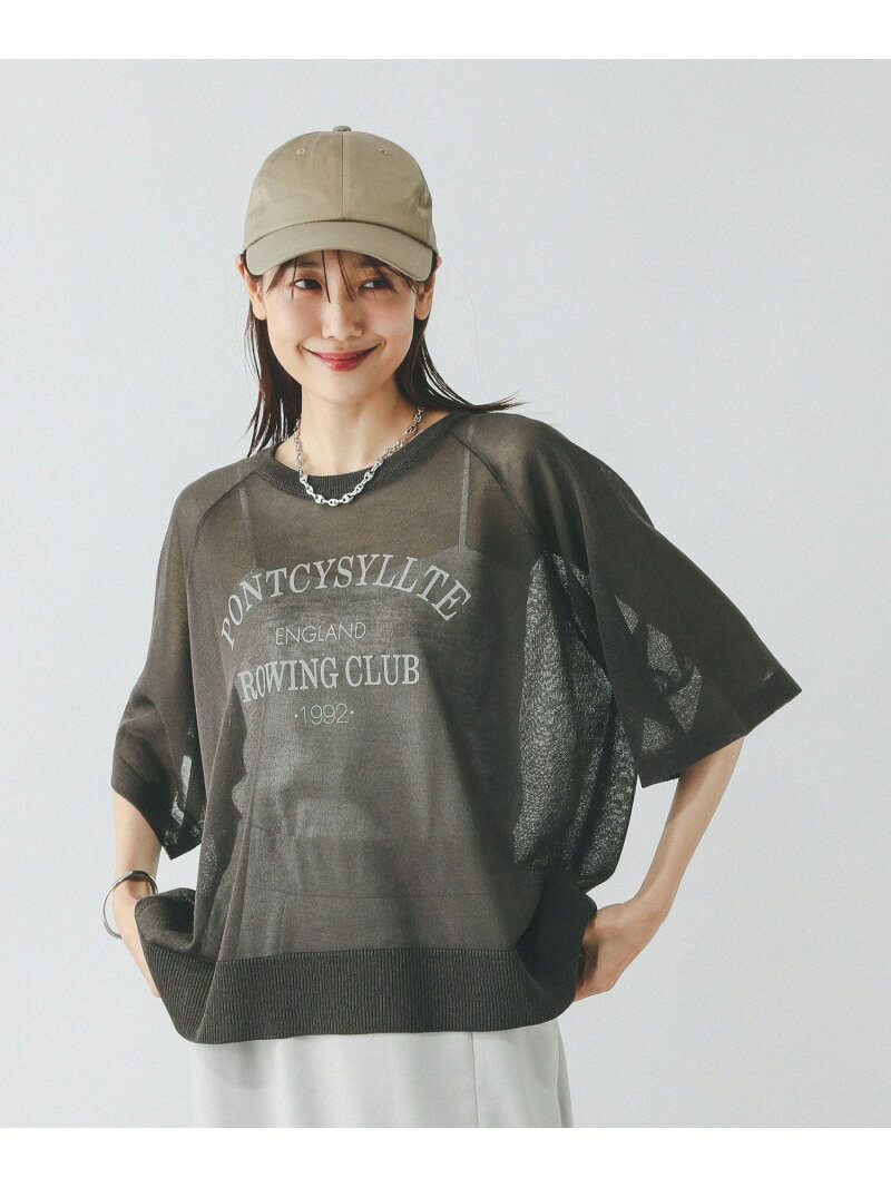 【SALE／50%OFF】シアーニットプリント半袖/459952 GLOBAL WORK グローバルワーク トップス ニット【RBA_E】[Rakuten Fashion] globalwork-10021230 GLOBAL WORK/グローバルワーク サンプル画像2