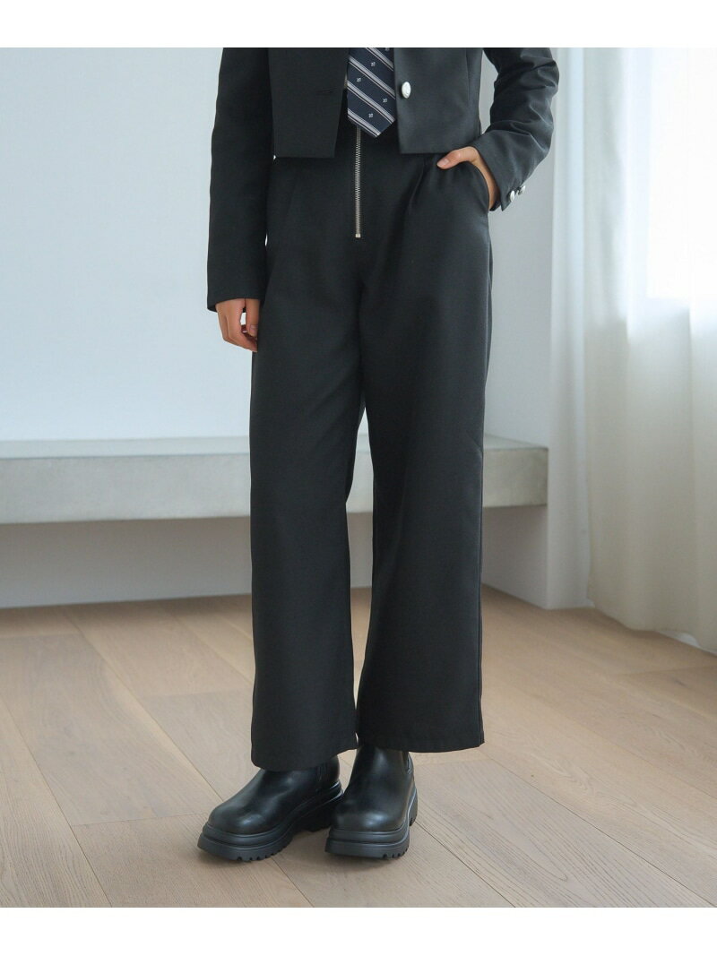【SALE／50%OFF】イージーケアZIPワイドパンツ/キッズ/234600 GLOBAL WORK グロー...