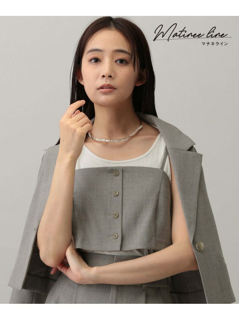 【SALE／40%OFF】MATINEE LINE/カセットアップビスチェ/282514 GLOBAL WORK グローバルワーク トップス ベスト・ジレ ベージュ グレー【RBA_E】[Rakuten Fashion] globalwork-10020363 GLOBAL WORK/グローバルワーク サンプル画像3