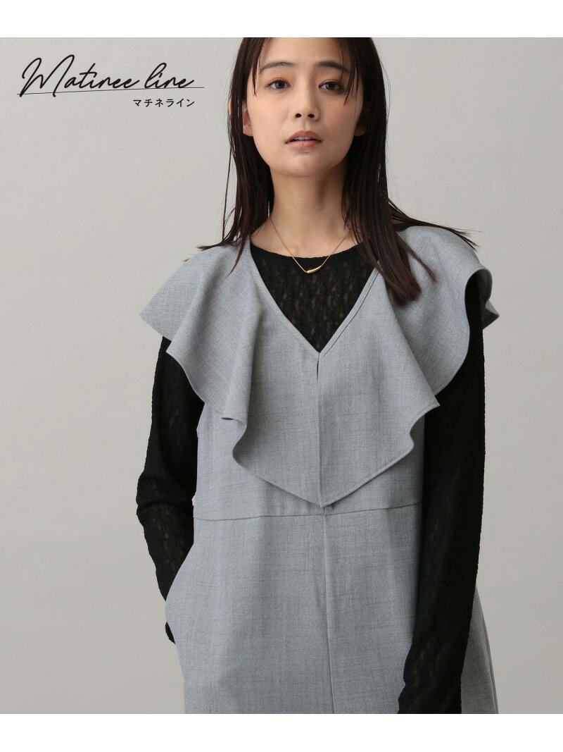 【SALE／70%OFF】MATINEE LINE/カセットアップオールインワン/282521 GLOBAL WORK グローバルワーク ワンピース・ドレス ドレス グレー ベージュ【RBA_E】[Rakuten Fashion] globalwork-10020367 GLOBAL WORK/グローバルワーク サンプル画像2