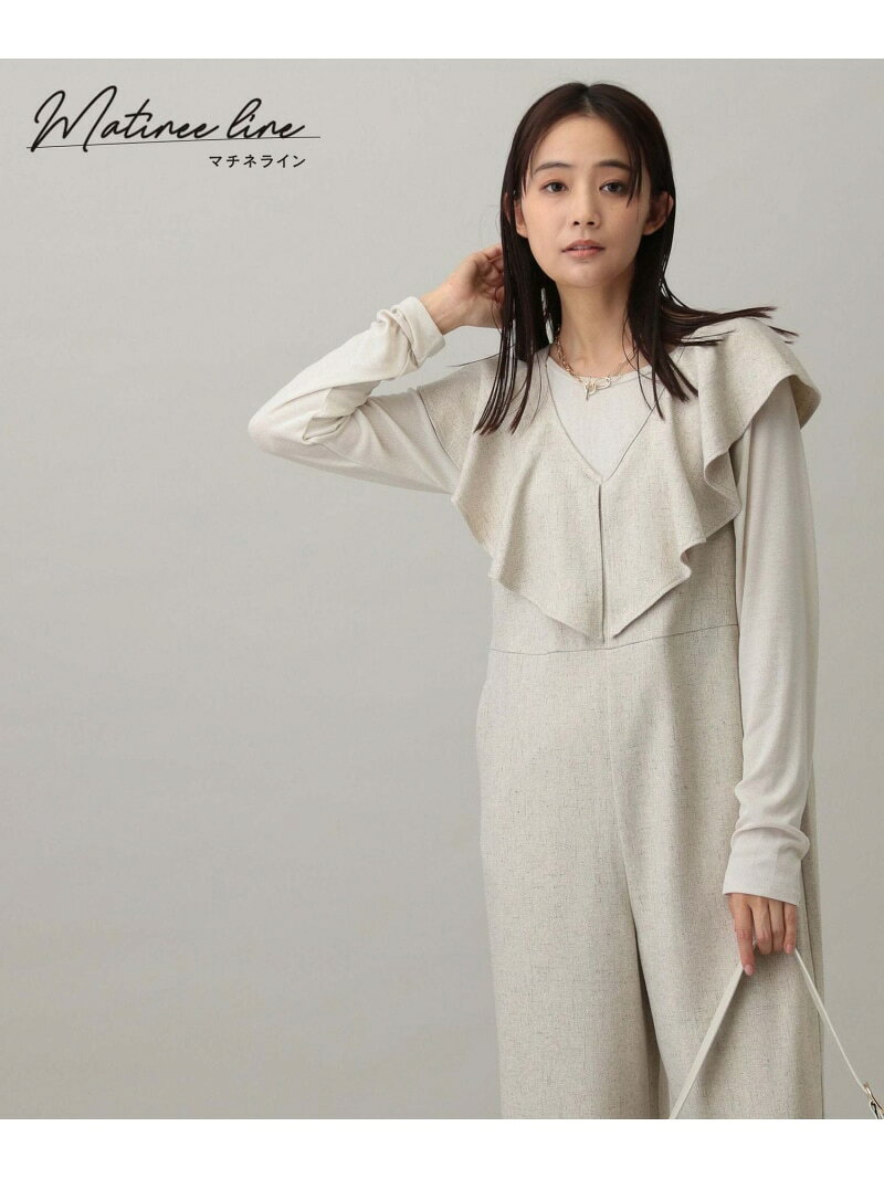【SALE／70%OFF】MATINEE LINE/カセットアップオールインワン/282521 GLOBAL WORK グローバルワーク ワンピース・ドレス ドレス グレー ベージュ【RBA_E】[Rakuten Fashion] globalwork-10020367 GLOBAL WORK/グローバルワーク サンプル画像3