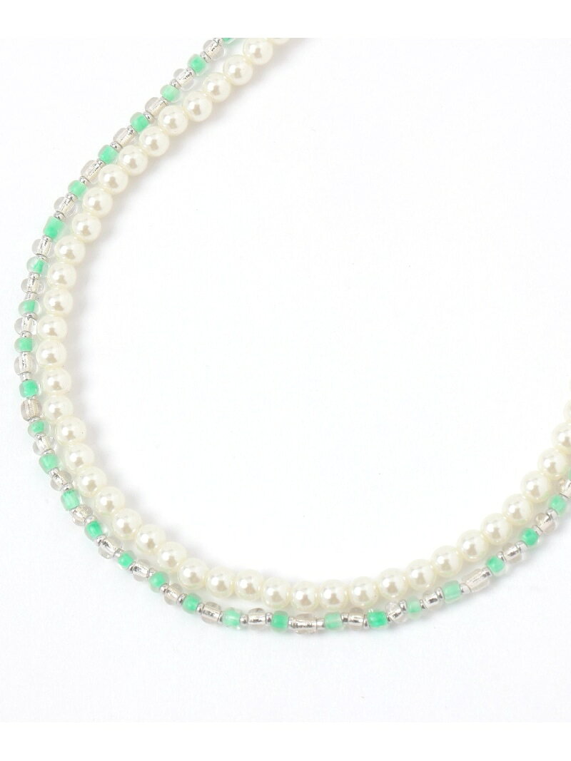 【SALE／50%OFF】2連カラービーズネックレス/490051 GLOBAL WORK グローバルワーク アクセサリー・腕時計 ネックレス イエロー グリーン ブルー【RBA_E】[Rakuten Fashion] globalwork-10021157 GLOBAL WORK/グローバルワーク サンプル画像2
