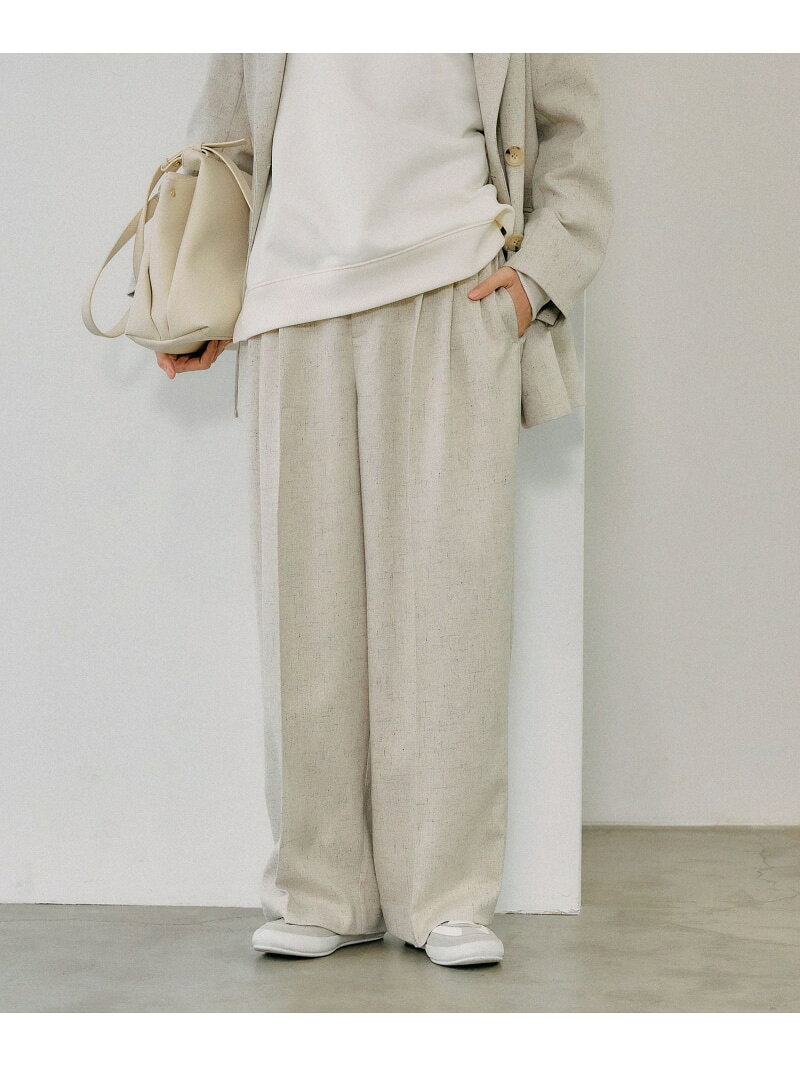 【SALE／52%OFF】MATINEE LINE/カセットアップワイドパンツ/282526 GLOBAL WORK グローバルワーク パンツ その他のパンツ ベージュ グレー【RBA_E】[Rakuten Fashion] globalwork-10020378 GLOBAL WORK/グローバルワーク サンプル画像3