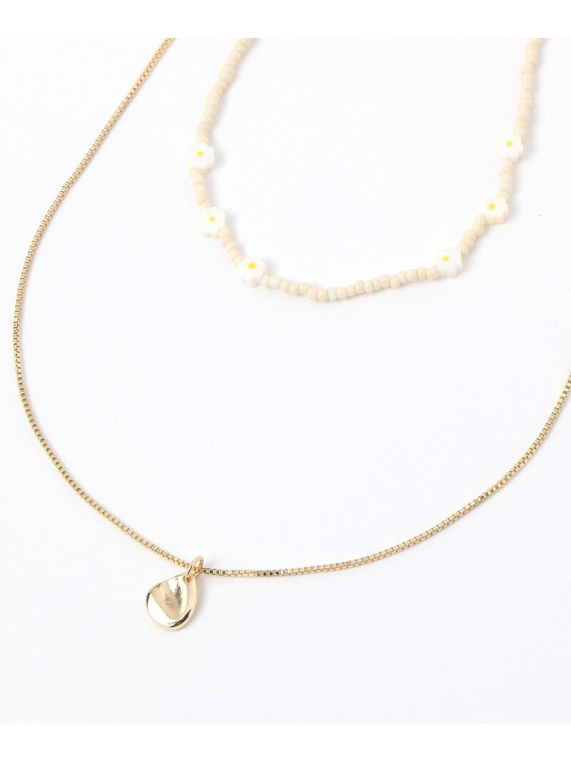【SALE／60%OFF】シェル小花2連ネックレス/491944 GLOBAL WORK グローバルワーク アクセサリー・腕時計 ネックレス ブラック グリーン【RBA_E】[Rakuten Fashion] globalwork-10021163 GLOBAL WORK/グローバルワーク サンプル画像2