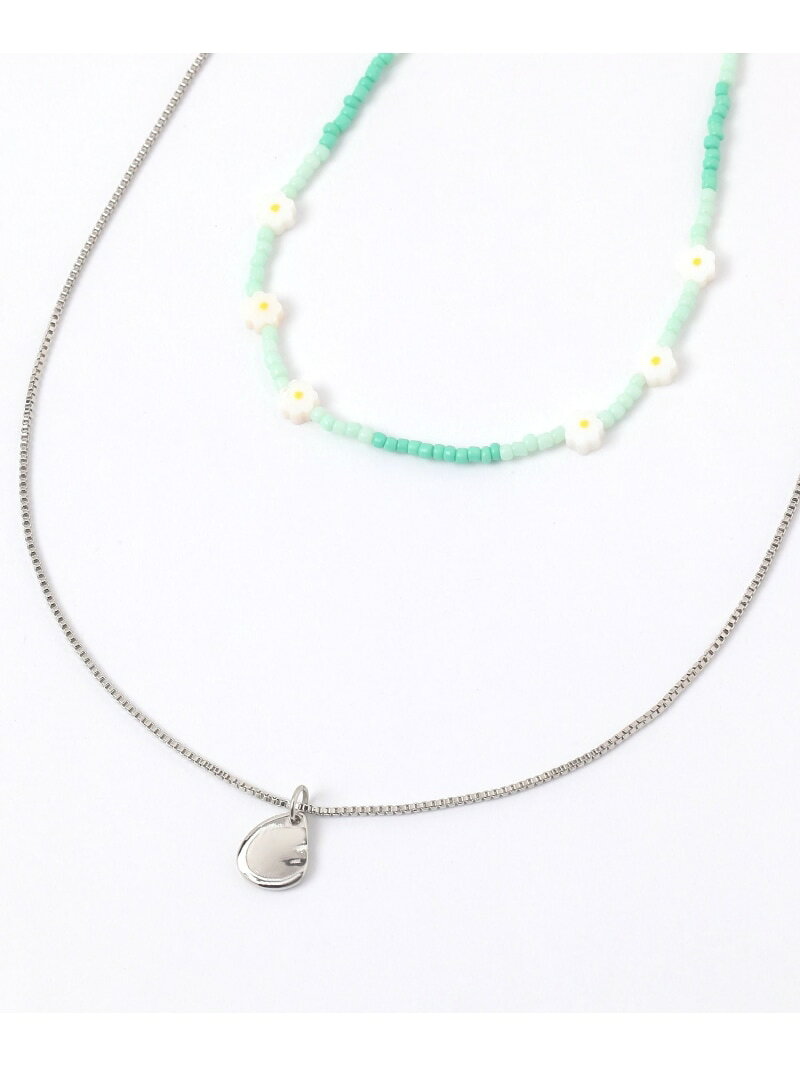 【SALE／60%OFF】シェル小花2連ネックレス/491944 GLOBAL WORK グローバルワーク アクセサリー・腕時計 ネックレス ブラック グリーン【RBA_E】[Rakuten Fashion] globalwork-10021163 GLOBAL WORK/グローバルワーク サンプル画像3