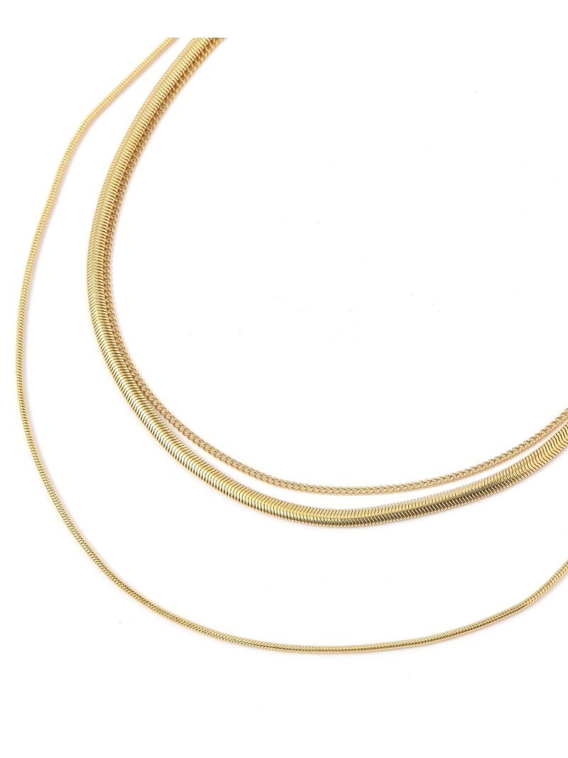【SALE／20%OFF】ステンレススネーク3連ネックレス/414294 GLOBAL WORK グローバルワーク アクセサリー・腕時計 ネックレス ゴールド シルバー【RBA_E】[Rakuten Fashion] globalwork-10021024 GLOBAL WORK/グローバルワーク パッケージ画像