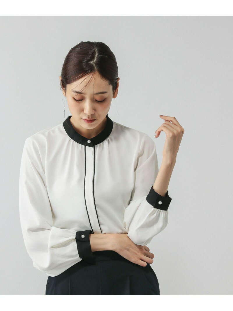 キレイつづく配色ブラウス/581008 GLOBAL WORK グローバルワーク トップス シャツ...