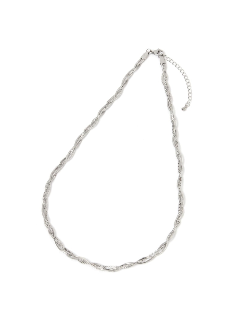 ステンレス編みチェーンネックレス/794164 GLOBAL WORK グローバルワーク アクセサリー・腕時計 ネックレス イエロー シルバー[Rakuten Fashion] globalwork-10023717 GLOBAL WORK/グローバルワーク サンプル画像3