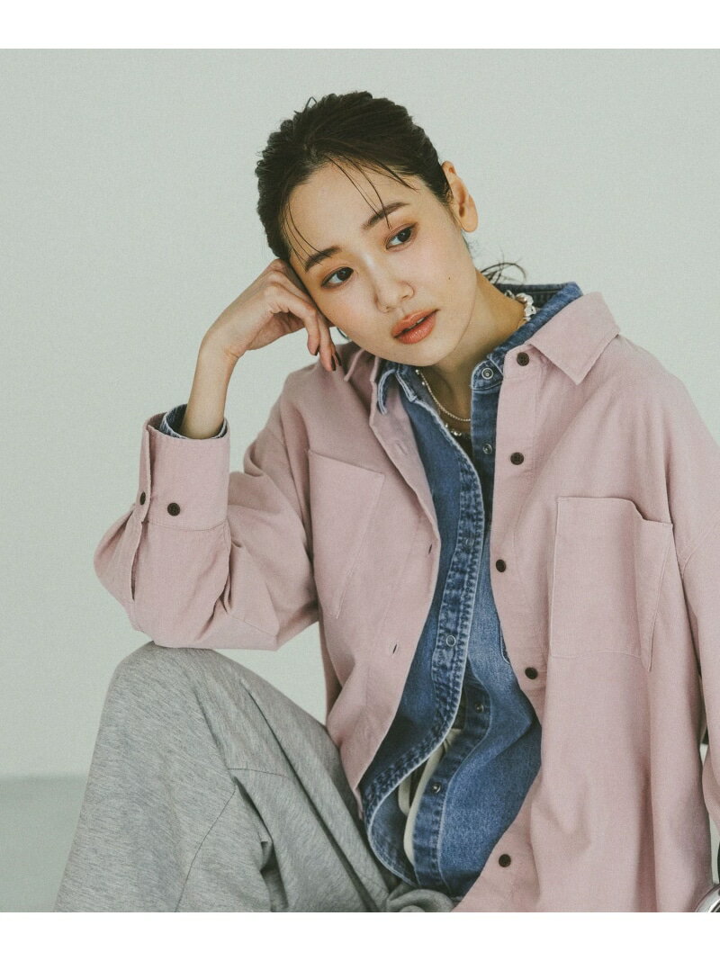 やわらかコーデュロイシャツ長袖/637933 GLOBAL WORK グローバルワーク トップス シャツ・ブラウス グレー ピンク ブルー【先行予約】*【送料無料】[Rakuten Fashion]