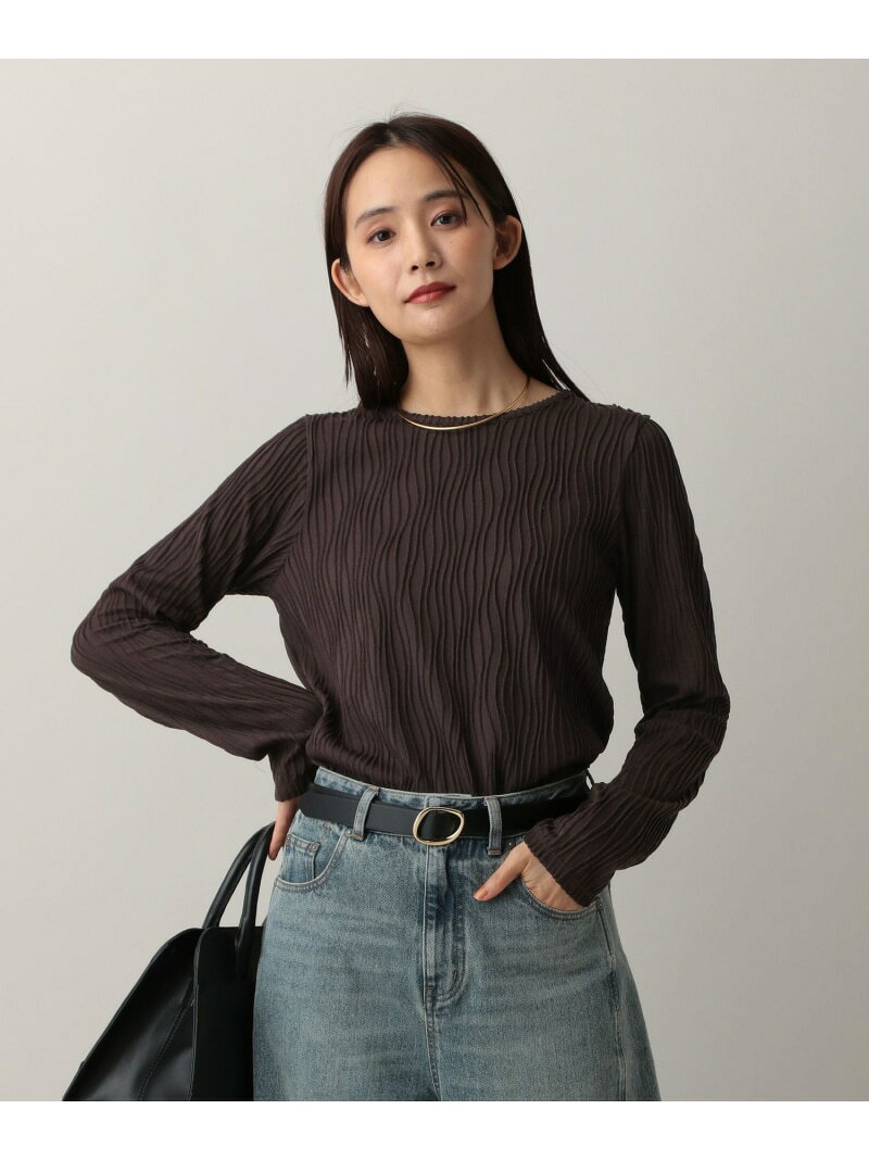 【SALE／30%OFF】MATINEE LINE/ナミナミストライプ長袖プルオーバー/583880 GLOBAL WORK グローバルワーク トップス カットソー・Tシャツ ホワイト ブラウン ブラック ブルー【RBA_E】[Rakuten Fashion] globalwork-10021536 GLOBAL WORK/グローバルワーク サンプル画像3