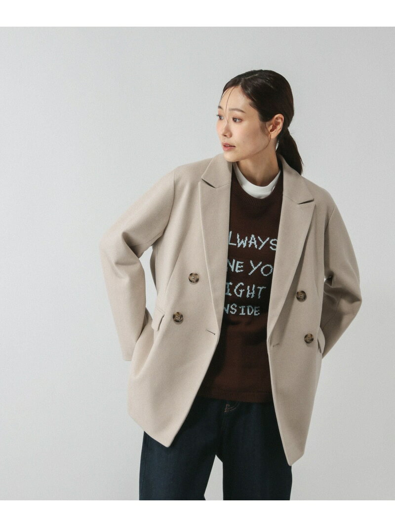【SALE／43%OFF】ウールライクジャコット/603884 GLOBAL WORK グローバルワーク ジャケット・アウター チェスターコート ブラウン グレー ベージュ【RBA_E】【送料無料】[Rakuten Fashion] globalwork-10022260 GLOBAL WORK/グローバルワーク サンプル画像3