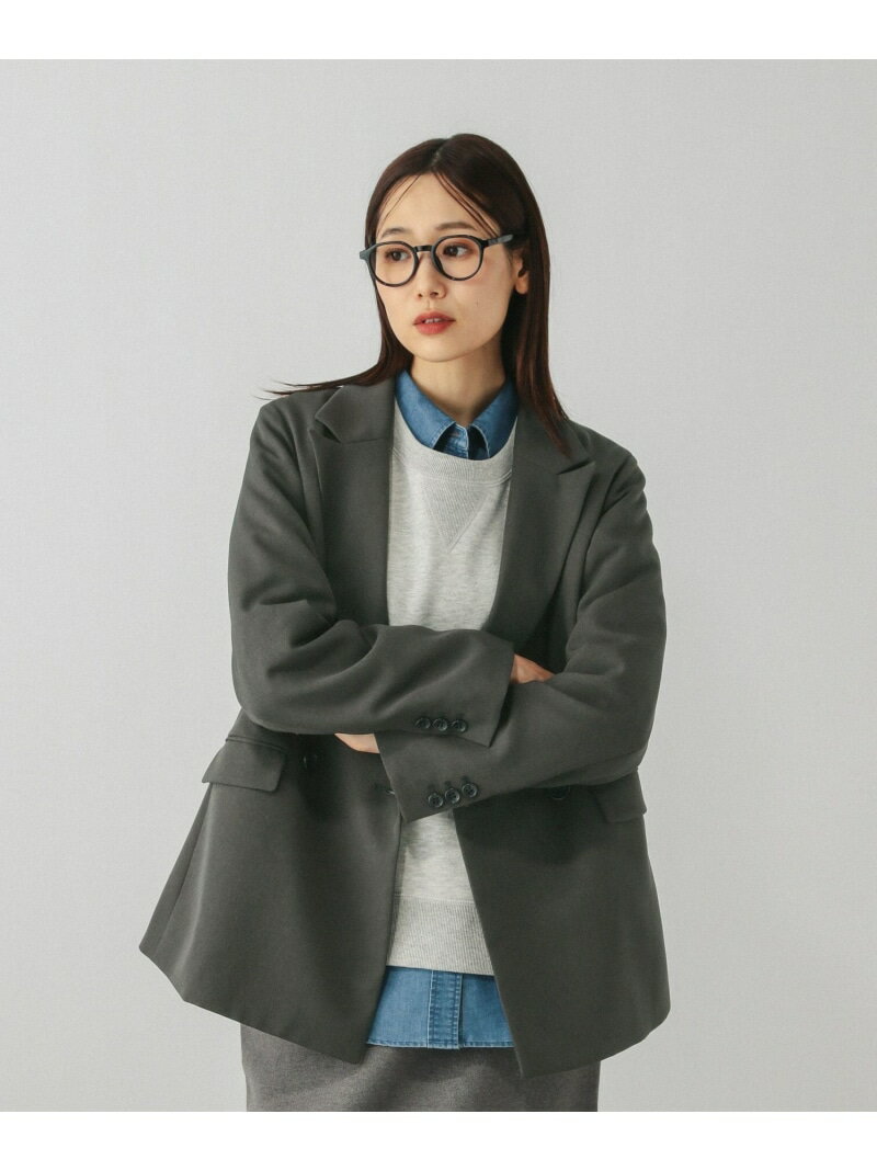 【SALE／30%OFF】お手入れラクラクセットアップ/ダブルジャケット/611133 GLOBAL WORK グローバルワーク ジャケット・アウター テーラードジャケット・ブレザー ブラウン ベージュ グレー ネイビー【RBA_E】【送料無料】[Rakuten Fashion] globalwork-10022495 GLOBAL WORK/グローバルワーク サンプル画像2