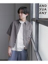 BIGポケットシャツ半袖/AND YUA ANY/321115 GLOBAL WORK グローバルワーク トップス シャツ・ブラウス グリーン ネイビー グレー...