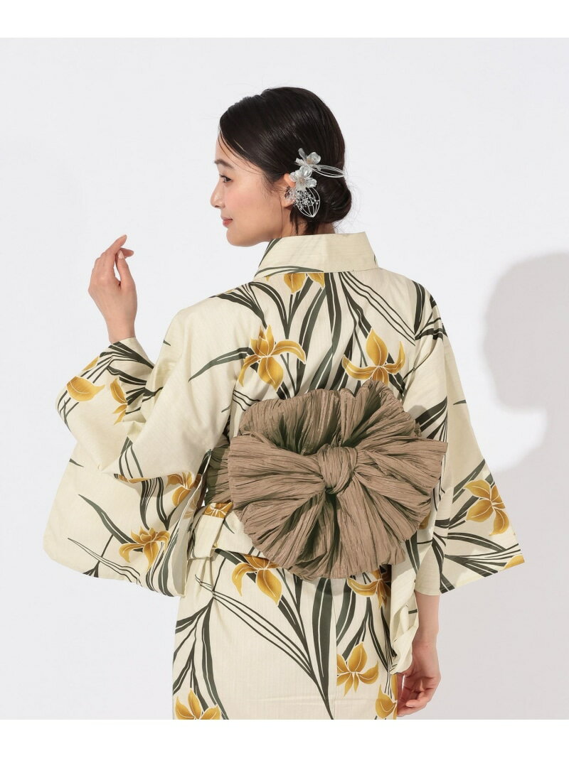 Checked - 浴衣+帯2点SET/一部店舗限定/654832 GLOBAL WORK グローバルワーク 着物・浴衣・和装小物 浴衣 イエロー ホワイト ネイビー【送料無料】[Rakuten Fashion]