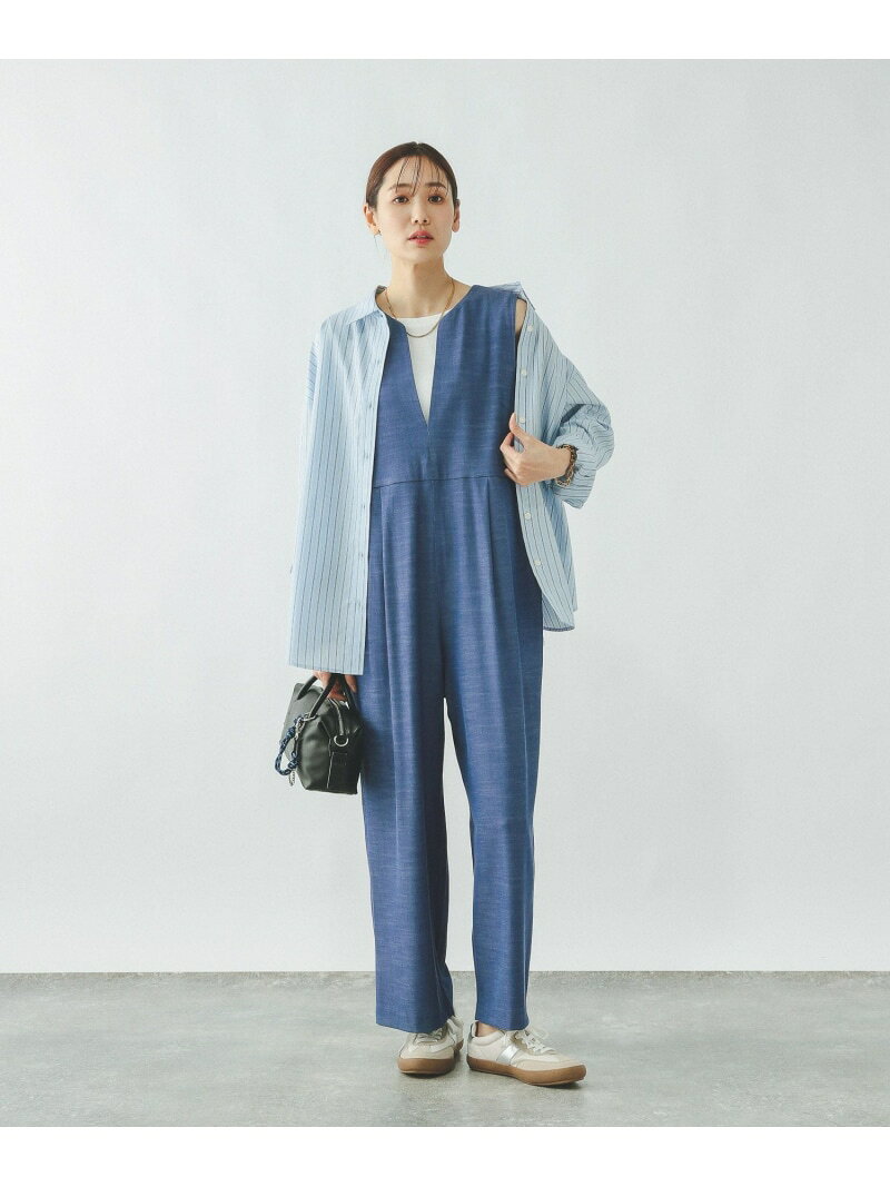 【SALE／30%OFF】キーネックサロペット/636033 GLOBAL WORK グローバルワーク オールインワン・オーバーオール オーバーオール・サロペット ブラック グレー【RBA_E】【送料無料】[Rakuten Fashion] globalwork-10022788 GLOBAL WORK/グローバルワーク サンプル画像3