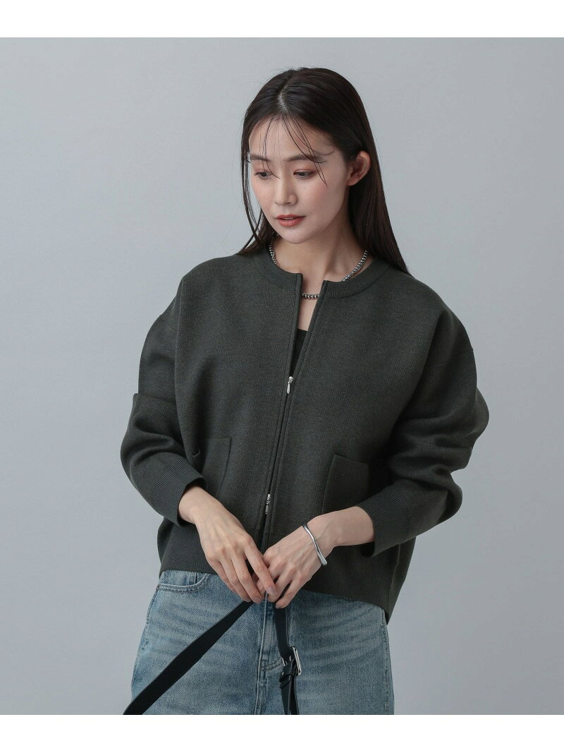 【SALE／40%OFF】MATINEE LINE/WフェイスニットZIPジャケット/640361 GLOBAL WORK グローバルワーク トップス ニット グレー ブラウン【RBA_E】[Rakuten Fashion] globalwork-10022833 GLOBAL WORK/グローバルワーク サンプル画像2