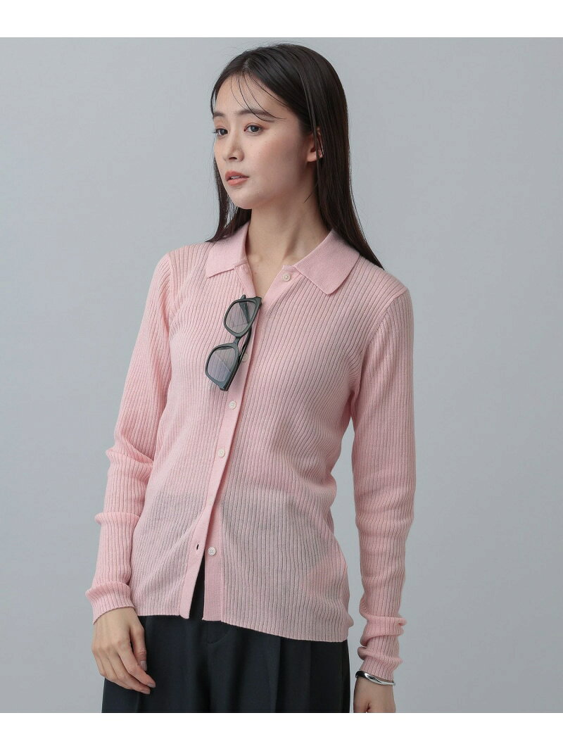 【SALE／40%OFF】MATINEE LINE/ウールシルクポロ襟カーディガン/640368 GLOBAL WORK グローバルワーク トップス ニット ベージュ グレー ピンク【RBA_E】[Rakuten Fashion] globalwork-10022786 GLOBAL WORK/グローバルワーク サンプル画像2