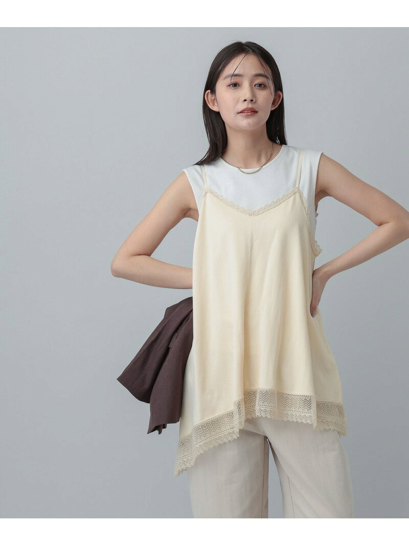 【SALE／40%OFF】MATINEE LINE/アシメニットキャミチュニック/640374 GLOBAL WORK グローバルワーク トップス その他のトップス ブラック ベージュ【RBA_E】[Rakuten Fashion] globalwork-10022830 GLOBAL WORK/グローバルワーク サンプル画像2