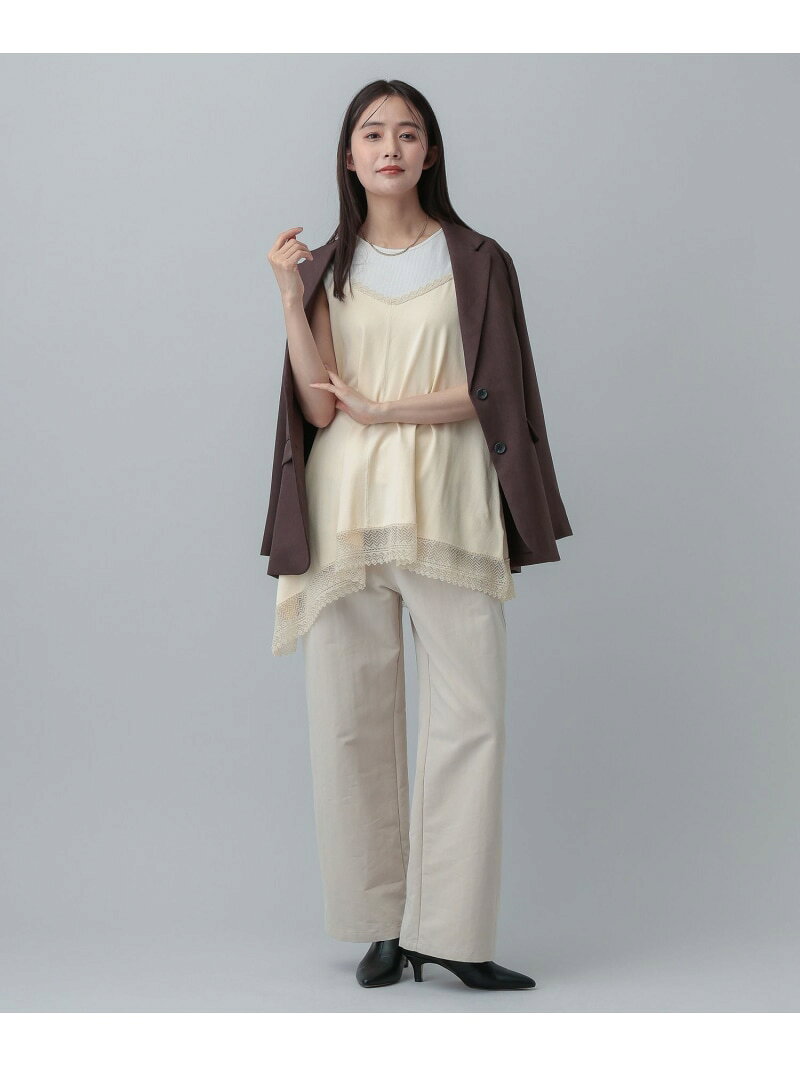 【SALE／40%OFF】MATINEE LINE/アシメニットキャミチュニック/640374 GLOBAL WORK グローバルワーク トップス その他のトップス ブラック ベージュ【RBA_E】[Rakuten Fashion] globalwork-10022830 GLOBAL WORK/グローバルワーク サンプル画像3