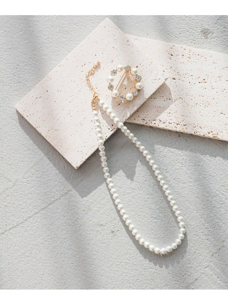 【SALE／30%OFF】パールネックレス&ブローチ/250180 GLOBAL WORK グローバルワーク アクセサリー・腕時計 ネックレス ゴールド【RBA_E】[Rakuten Fashion] globalwork-10020351 GLOBAL WORK/グローバルワーク サンプル画像2