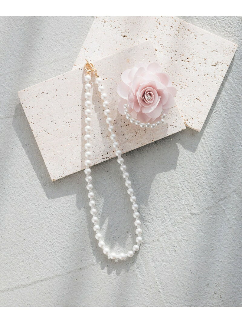 【SALE／44%OFF】シェルパール&コサージュ/250497 GLOBAL WORK グローバルワーク アクセサリー・腕時計 ネックレス ピンク グレー【RBA_E】[Rakuten Fashion] globalwork-10020350 GLOBAL WORK/グローバルワーク サンプル画像2