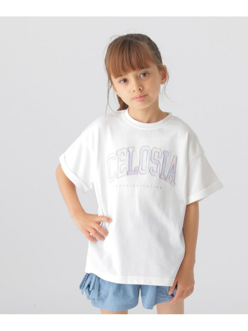 樂天商城 - 【SALE／50%OFF】フローズンTシャツワイド/100-120cm展開/575723 GLOBAL WORK グローバルワーク トップス カットソー・Tシャツ ホワイト ブルー【RBA_E】[Rakuten Fashion]