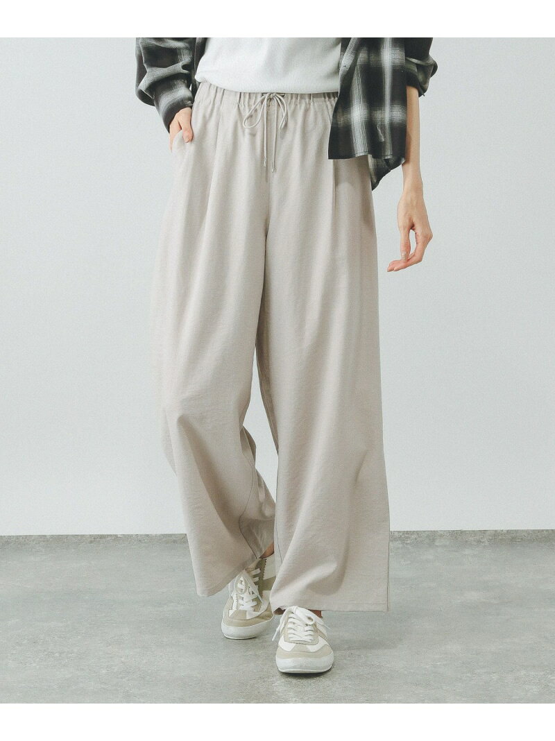 【SALE／20%OFF】エアかるイージーワイドパンツ/323280 GLOBAL WORK グローバルワーク パンツ その他のパンツ グレー ブラック グリーン ブラウン ネイビー【RBA_E】【送料無料】[Rakuten Fashion] globalwork-10021050 GLOBAL WORK/グローバルワーク サンプル画像3
