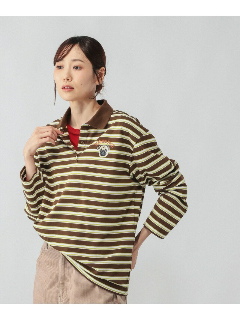 FF/ポロ長袖/1068088 GLOBAL WORK グローバルワーク トップス カットソー・Tシャツ グレー ホワイト ネイビー ブラウン【送料無料】[Rakuten Fashion] globalwork-10024376 GLOBAL WORK/グローバルワーク サンプル画像3