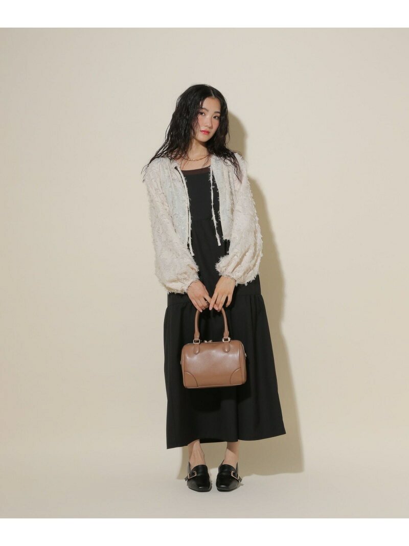 【SALE／50%OFF】ジャガードボレロ/一部店舗限定/599661 GLOBAL WORK グローバルワーク トップス シャツ・ブラウス ホワイト ブラック【RBA_E】[Rakuten Fashion] globalwork-10021766 GLOBAL WORK/グローバルワーク サンプル画像3