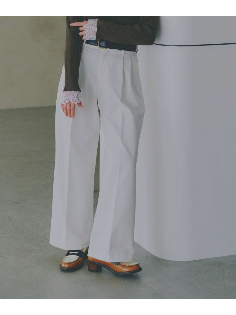 【SALE／70%OFF】高山直子さんコラボ/タックワイドチノパンツ/EiiS/289617 GLOBAL WORK グローバルワーク パンツ その他のパンツ ベージュ ブラック ホワイト【RBA_E】[Rakuten Fashion] globalwork-10023024 GLOBAL WORK/グローバルワーク サンプル画像2