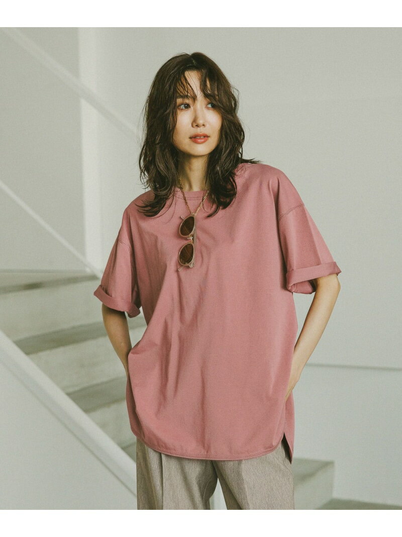 【SALE／46%OFF】ひんやり涼しい/フローズンTラウンドチュニック/498386 GLOBAL WORK グローバルワーク トップス カットソー・Tシャツ ホワイト ピンク ブラック ベージュ グリーン【RBA_E】[Rakuten Fashion]のサムネイル