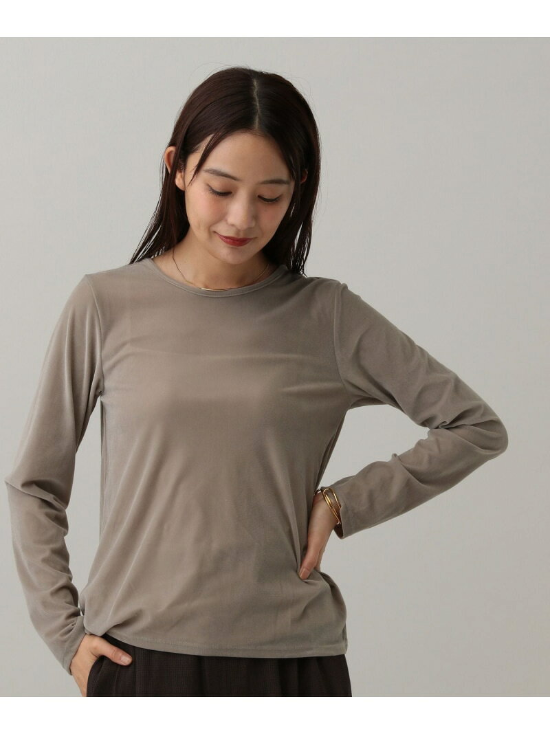 【SALE／60%OFF】MATINEE LINE/シアーベロア長袖T/598082 GLOBAL WORK グローバルワーク トップス カットソー・Tシャツ グレー ブラック ブラウン【RBA_E】[Rakuten Fashion] globalwork-10021850 GLOBAL WORK/グローバルワーク サンプル画像3