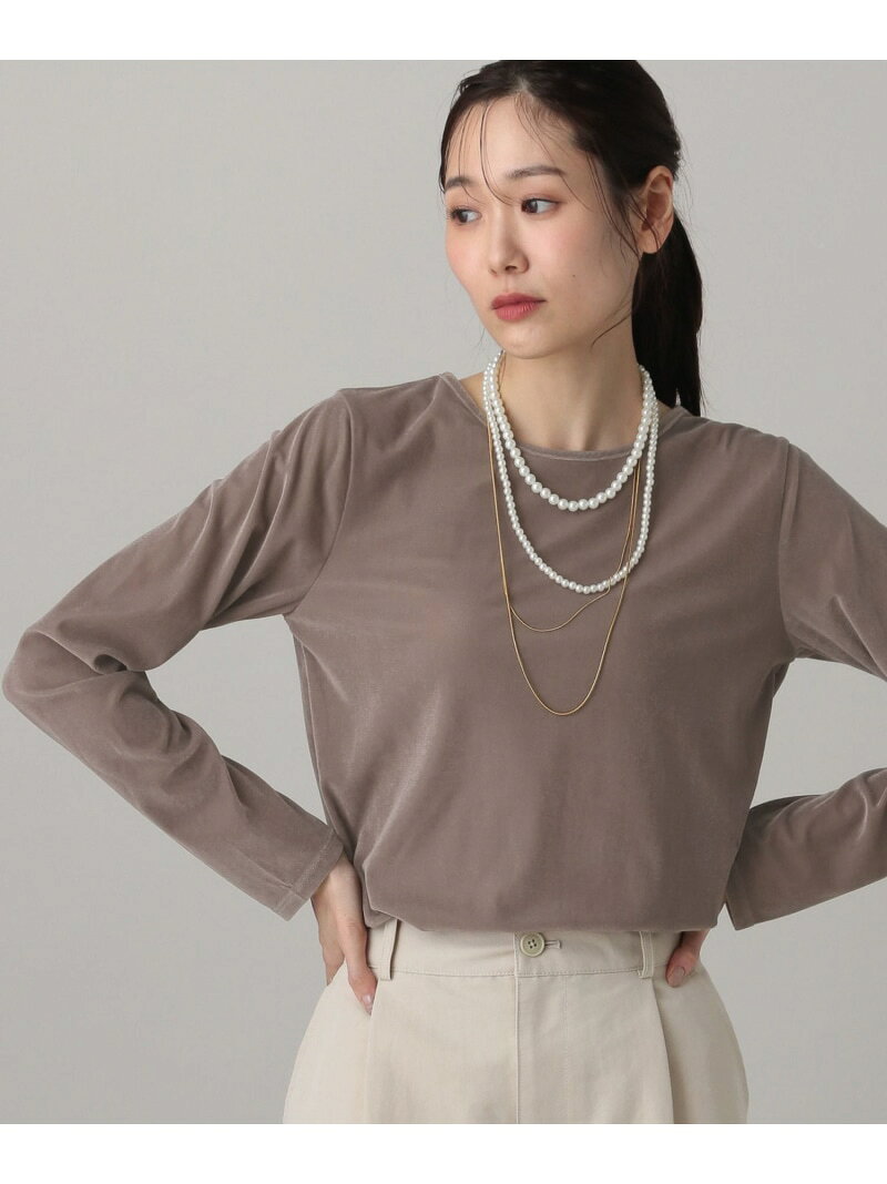 【SALE／60%OFF】MATINEE LINE/シアーベロア長袖T/598082 GLOBAL WORK グローバルワーク トップス カットソー・Tシャツ グレー ブラック ブラウン【RBA_E】[Rakuten Fashion] globalwork-10021850 GLOBAL WORK/グローバルワーク サンプル画像2