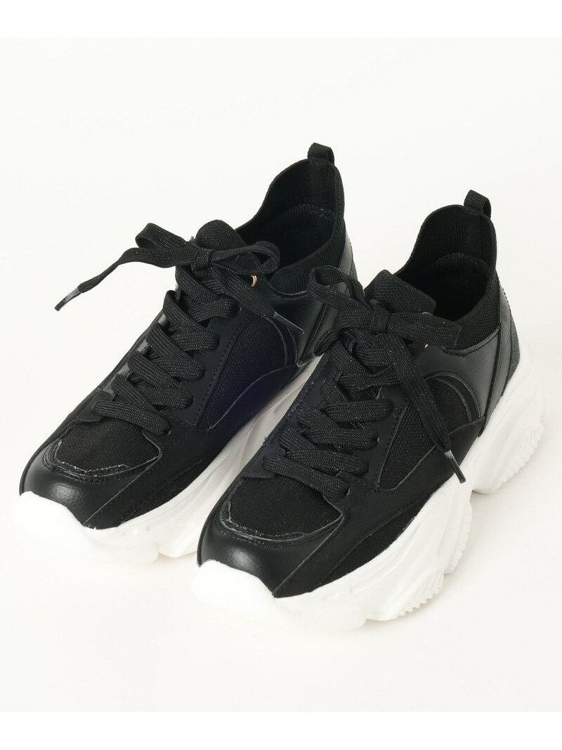 【SALE／30%OFF】レースアップニットスニーカー/636185 GLOBAL WORK グローバルワーク シューズ・靴 スニーカー ゴールド シルバー ブラック【RBA_E】【送料無料】[Rakuten Fashion] globalwork-10022895 GLOBAL WORK/グローバルワーク サンプル画像2