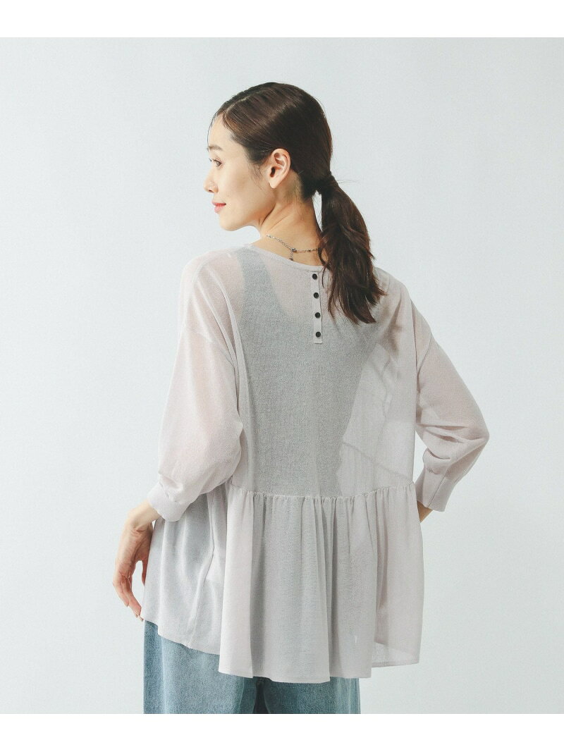 【SALE／76%OFF】シアーペプラムプルオーバー6分袖/321225 GLOBAL WORK グローバルワーク トップス ニット ブラック【RBA_E】[Rakuten Fashion] globalwork-10021142 GLOBAL WORK/グローバルワーク サンプル画像2