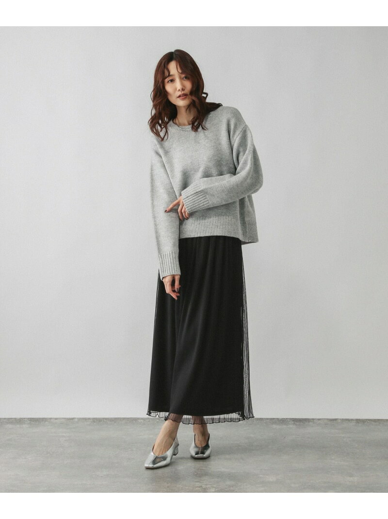 【SALE／20%OFF】フワフワHugmeプリーツスカートSET/580923 GLOBAL WORK グローバルワーク ワンピース・ドレス その他のワンピース・ドレス ブルー ネイビー ブラック ブラウン【RBA_E】【送料無料】[Rakuten Fashion] globalwork-10022197 GLOBAL WORK/グローバルワーク サンプル画像3