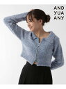 【SALE/50%OFF】Wジップラメニット/AND YUA ANY/147021 GLOBAL WORK グローバルワーク トップス ニット ホワイト ブルー...