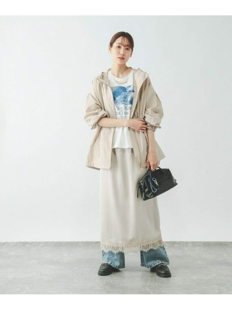 【SALE／60%OFF】サテンレーススカート/661715 GLOBAL WORK グローバルワーク スカート ロング・マキシスカート ブラック ホワイト【RBA_E】[Rakuten Fashion] globalwork-10022933 GLOBAL WORK/グローバルワーク サンプル画像3