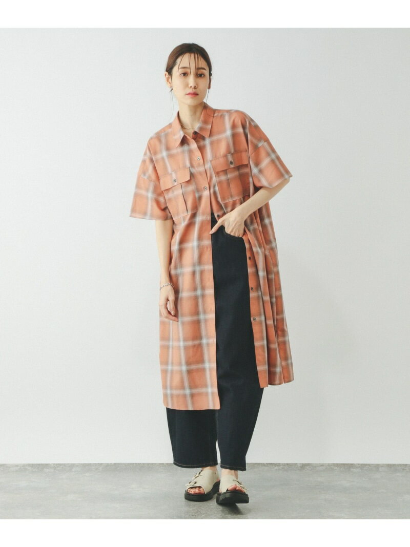 【SALE／76%OFF】着丈選べるリネンワンピース半袖/321404 GLOBAL WORK グローバルワーク ワンピース・ドレス ワンピース オレンジ ブラック【RBA_E】[Rakuten Fashion] globalwork-10020931 GLOBAL WORK/グローバルワーク サンプル画像3