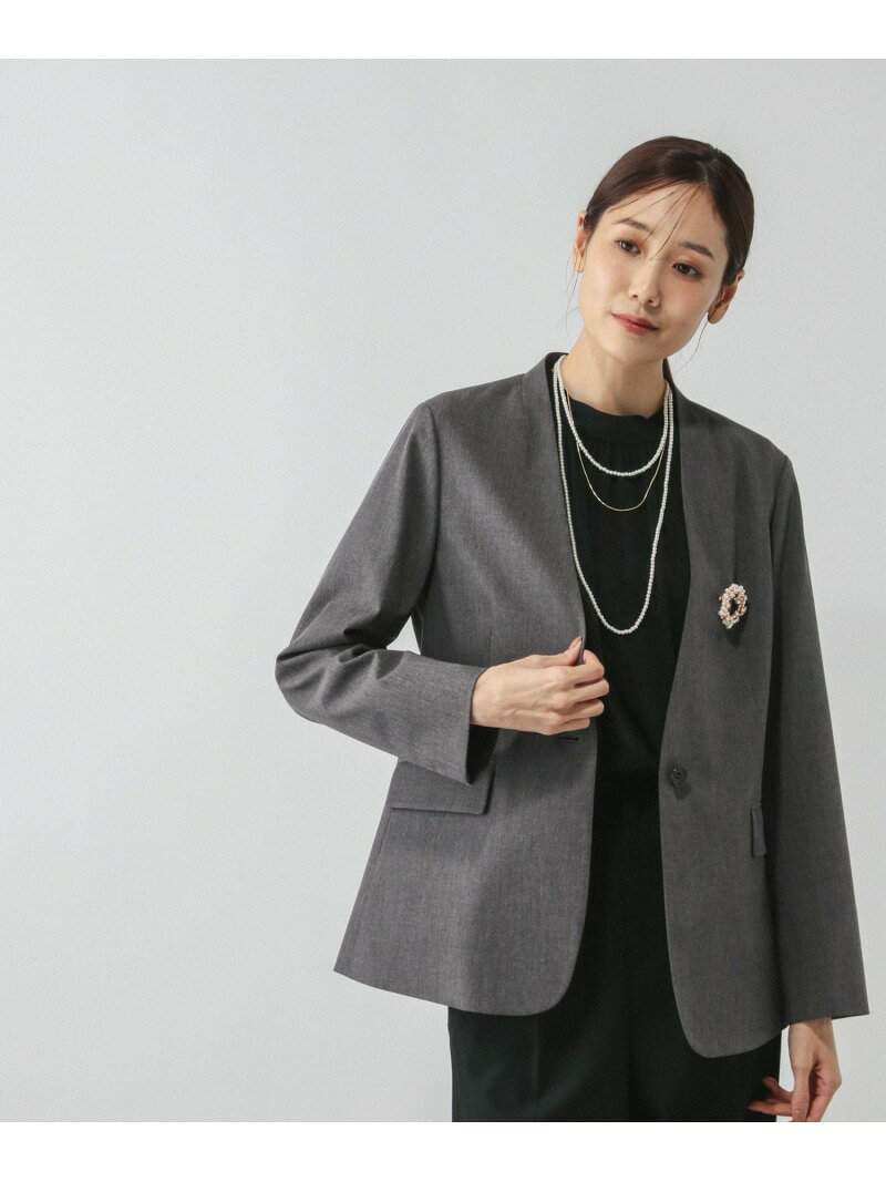 【SALE／24%OFF】ウツクシルエットノーカラージャケット/581021 GLOBAL WORK グロ...