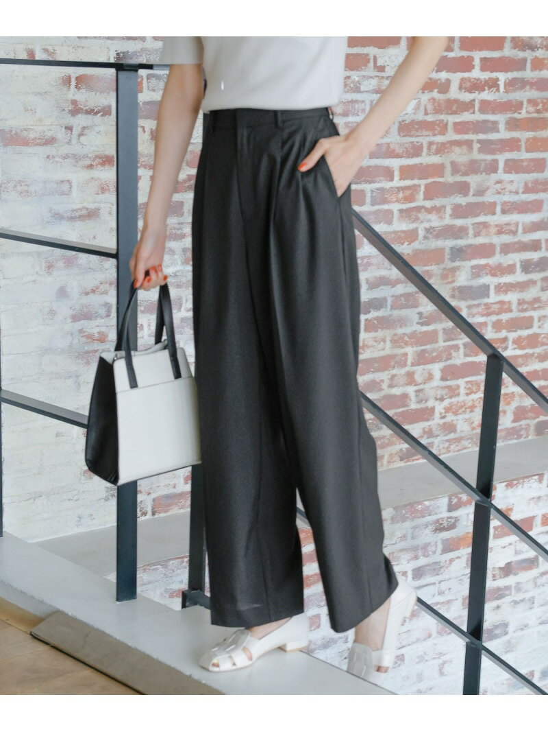 【SALE／80%OFF】ウツクシルエットDRYワイドパンツ/986660 GLOBAL WORK グローバルワーク パンツ スラックス・ドレスパンツ ブラック グレー グリーン【RBA_E】[Rakuten Fashion]のサムネイル