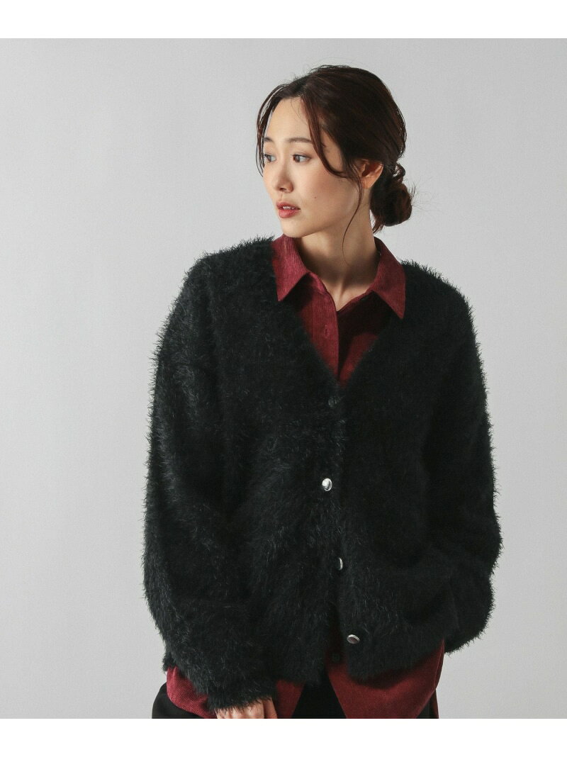【SALE／40%OFF】シャギーゆるVネックカーディガン/581171 GLOBAL WORK グローバルワーク トップス カーディガン グレー ブラック【RBA_E】[Rakuten Fashion] globalwork-10022115 GLOBAL WORK/グローバルワーク サンプル画像2