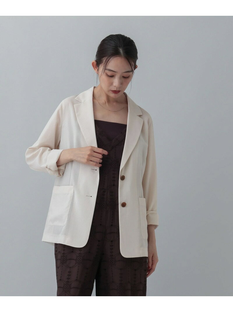 【SALE／60%OFF】セミシアーテーラードジャケット/636255 GLOBAL WORK グローバルワーク ジャケット・アウター テーラードジャケット・ブレザー ホワイト ブラック グレー【RBA_E】[Rakuten Fashion] globalwork-10023311 GLOBAL WORK/グローバルワーク サンプル画像2
