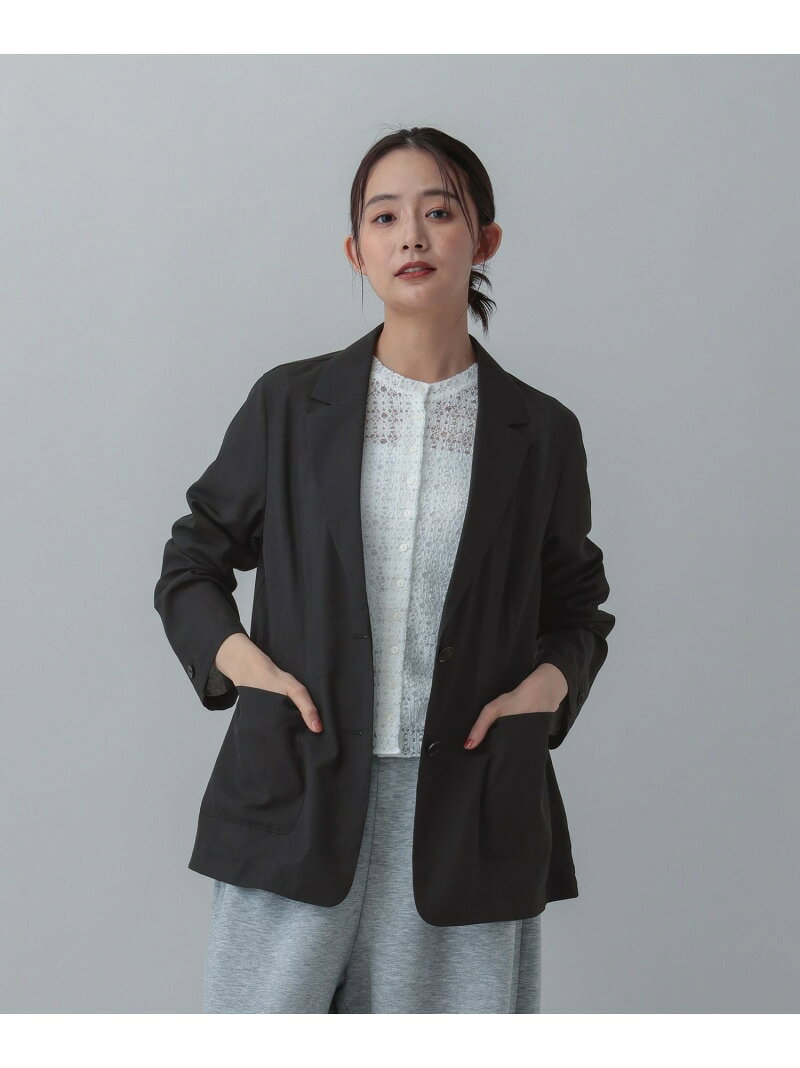 【SALE／60%OFF】セミシアーテーラードジャケット/636255 GLOBAL WORK グローバルワーク ジャケット・アウター テーラードジャケット・ブレザー ホワイト ブラック グレー【RBA_E】[Rakuten Fashion] globalwork-10023311 GLOBAL WORK/グローバルワーク サンプル画像3
