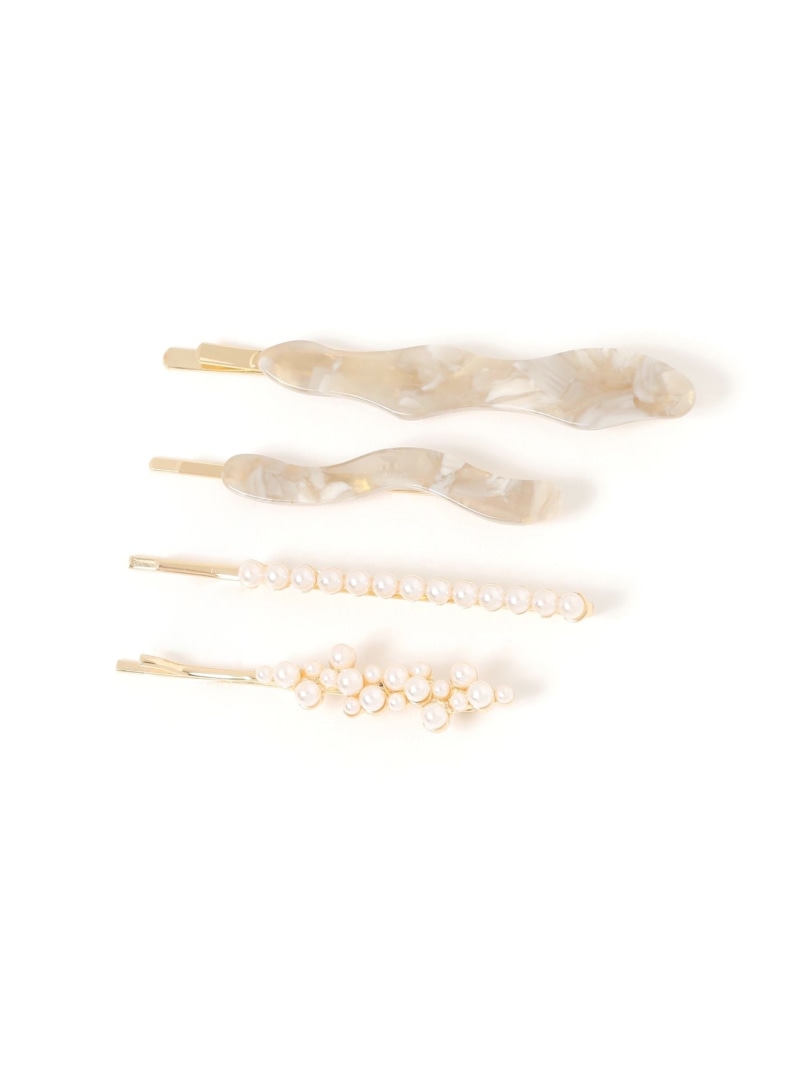 【SALE／40%OFF】ヘアピン4点SET/132108 GLOBAL WORK グローバルワーク ヘアアクセサリー バレッタ・ヘアクリップ・ヘアピン ブラウン グレー ホワイト【RBA_E】[Rakuten Fashion] globalwork-10019382 GLOBAL WORK/グローバルワーク サンプル画像2