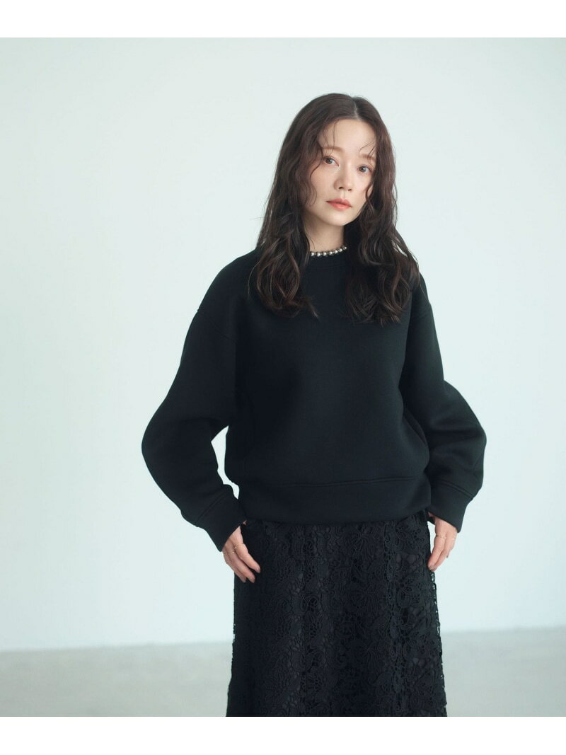 高山直子さんコラボ/スポンディッシュクループルオーバー/EiiS/577670 GLOBAL WORK グローバルワーク トップス スウェット・トレーナー ブラウン ブラック ベージュ【送料無料】[Rakuten Fashion] globalwork-10023898 GLOBAL WORK/グローバルワーク サンプル画像2