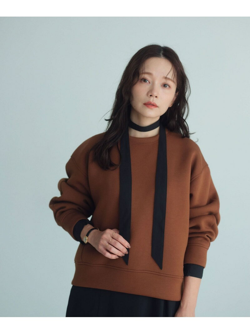 高山直子さんコラボ/スポンディッシュクループルオーバー/EiiS/577670 GLOBAL WORK グローバルワーク トップス スウェット・トレーナー ブラウン ブラック ベージュ【送料無料】[Rakuten Fashion] globalwork-10023898 GLOBAL WORK/グローバルワーク サンプル画像3